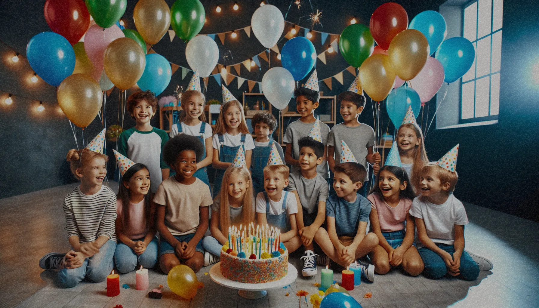 Celebrando el cumpleaños de un niño con alegría y cariño en un ambiente festivo