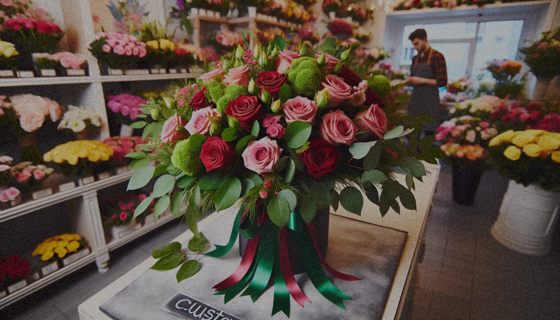 Ramo de 15 rosas personalizadas en la Floristería Navarro