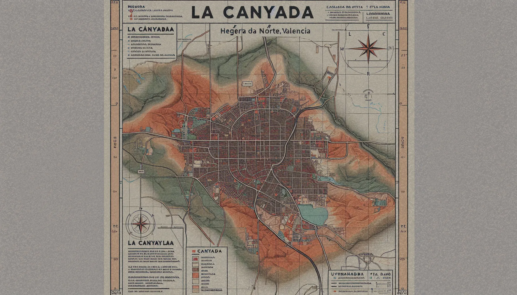 Mapa de ubicación de La Canyada en la comarca de Huerta Norte, Valencia