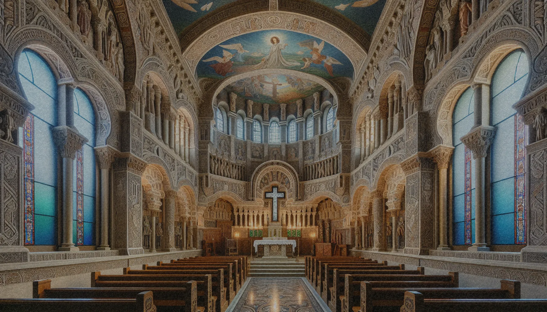 Interiores de la iglesia del Cristo de la Fe que ilustran el patrimonio cultural de La Canyada